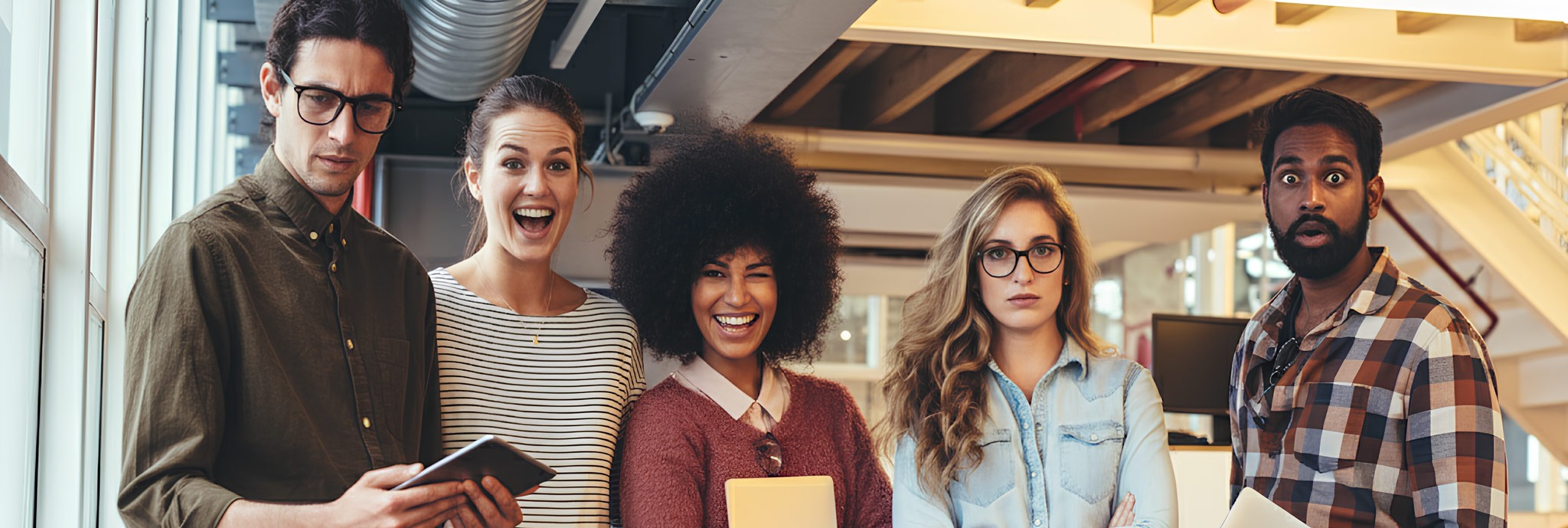 An image of peopler with different personality types in the workplace